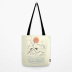 Watercolor 9 Abstraction minimal landscape lover bird Tote Bag Gallery Image 2