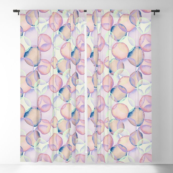 Watercolor circles overlay Window Curtain Gallery Image 1