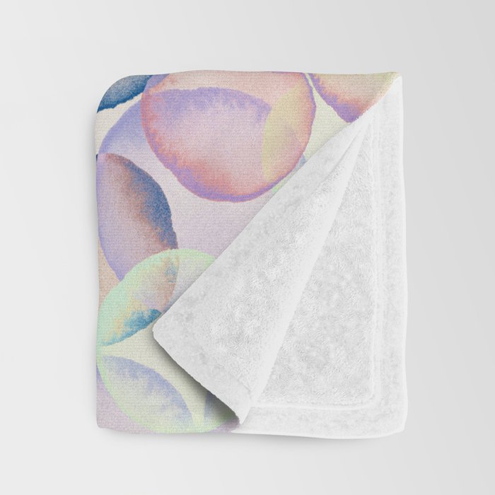 Watercolor circles overlay Throw Blanket Gallery Image 3