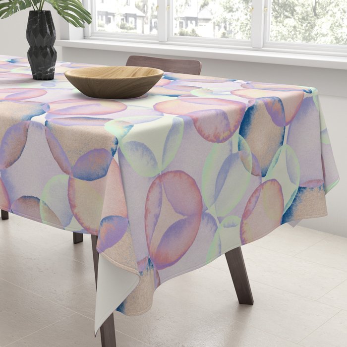 Watercolor circles overlay Tablecloth Gallery Image 3