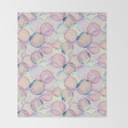 Watercolor circles overlay Throw Blanket Gallery Image 2