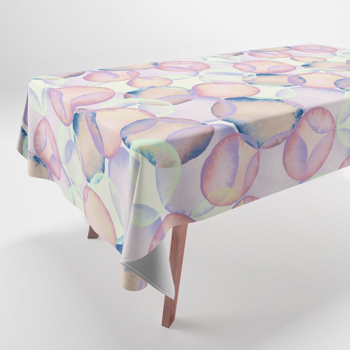Watercolor circles overlay Tablecloth Gallery Image 1