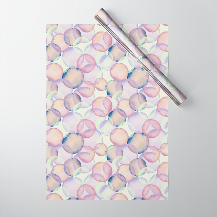 Watercolor circles overlay Wrapping Paper Gallery Image 1