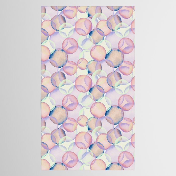 Watercolor circles overlay Tablecloth Gallery Image 2