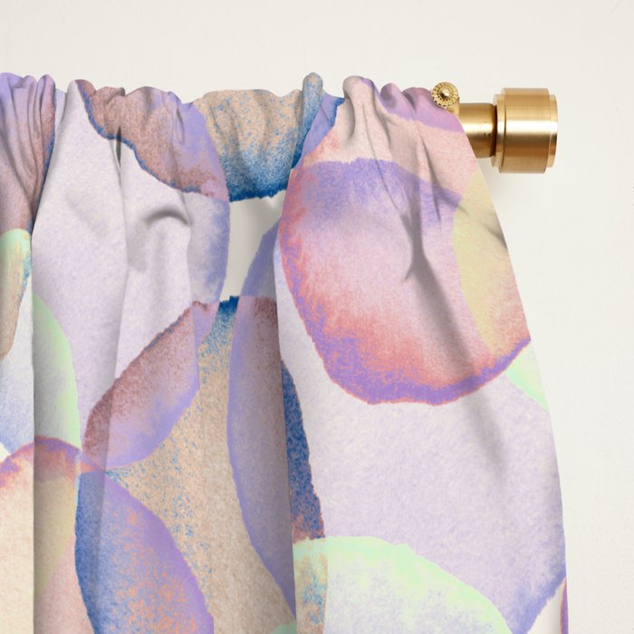 Watercolor circles overlay Window Curtain Gallery Image 2