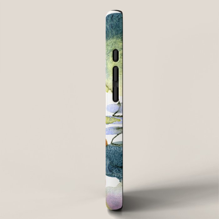 Spring Equinox 2 x colorful yellow watercolor abstract painting happy iPhone Case Gallery Image 2