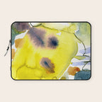 Spring Equinox 2 x colorful yellow watercolor abstract painting happy Laptop Sleeve Gallery Image 1