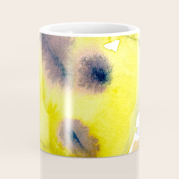 Spring Equinox 2 x colorful yellow watercolor abstract painting happy Coffee Mug Gallery Image 4