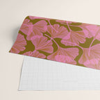 Pink Ginkgo Leaf Pattern Wrapping Paper Gallery Image 2