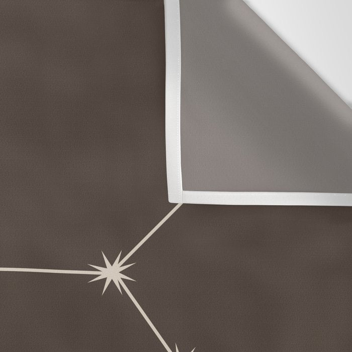 Sagittarius Zodiac Star Constellation Line Art Coffee Brown Wall Tapestry Gallery Image 3