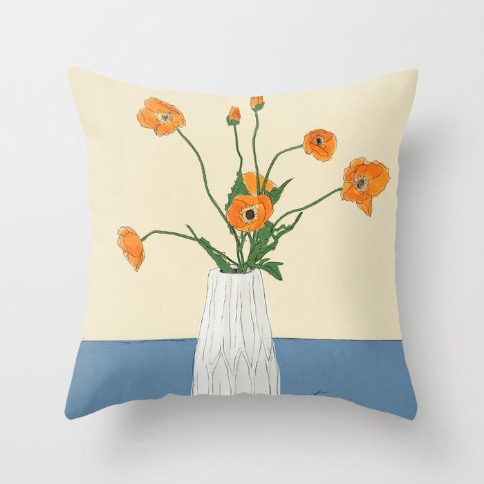 Dear Reminder Blue Throw Pillow Gallery Image 6