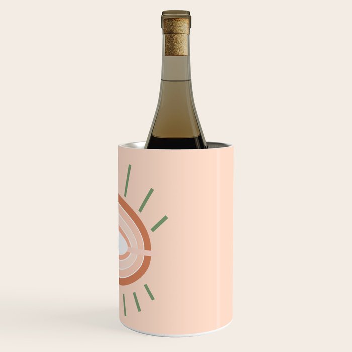 Retro evil eye - neutrals Wine Chiller Gallery Image 3