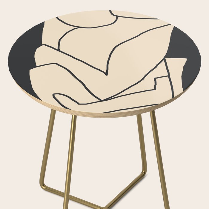 Abstract line art 2/1 Side Table Gallery Image 2
