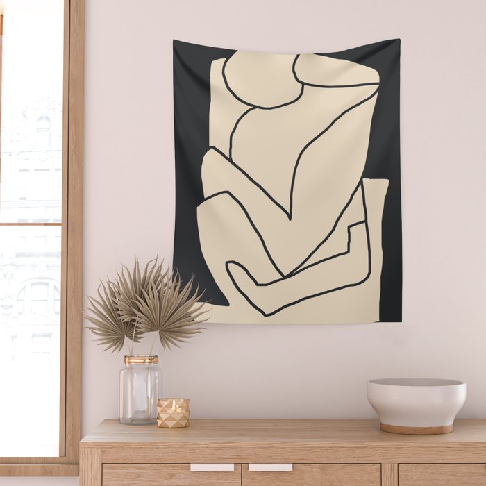 Abstract line art 2/1 Wall Tapestry Gallery Image 2