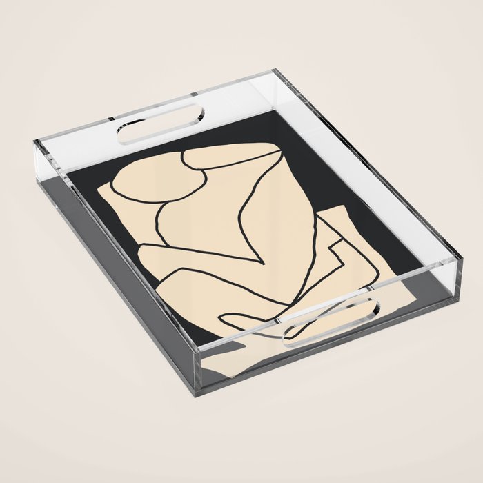 Abstract line art 2/1 Acrylic Tray Gallery Image 1