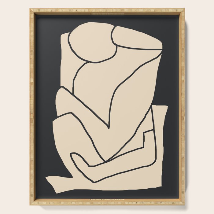 Abstract line art 2/1 Serving Tray Gallery Image 1