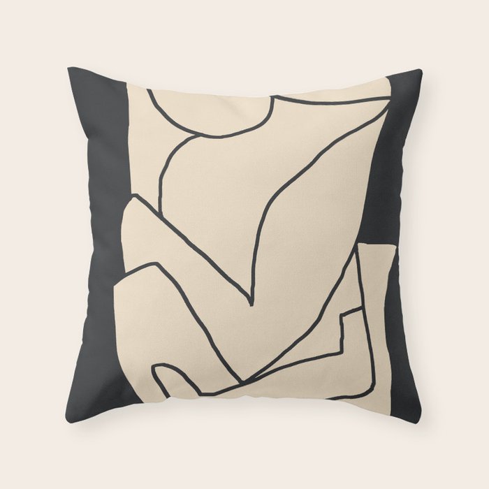 Abstract line art 2/1 Throw Pillow Gallery Image 6