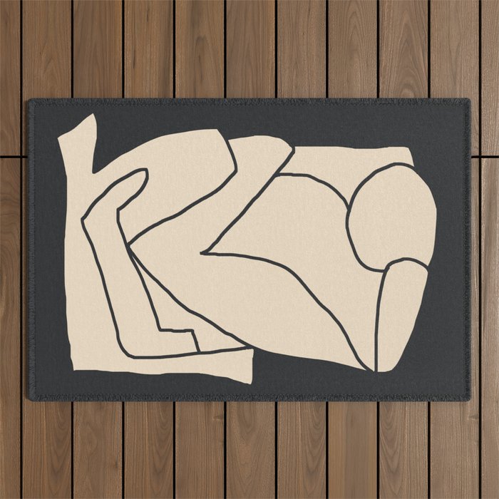 Abstract line art 2/1 Outdoor Rug Gallery Image 1