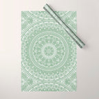 Bloom- Sage Green Wrapping Paper Gallery Image 1