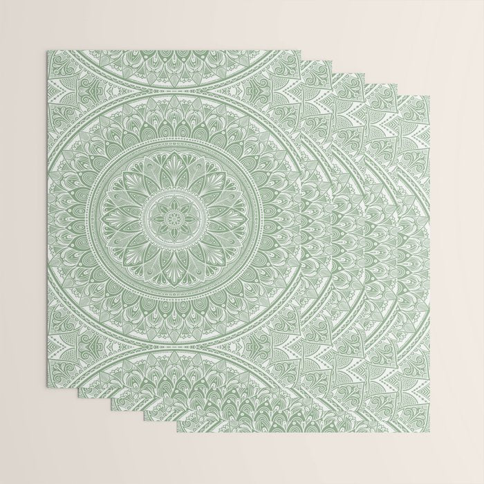 Bloom- Sage Green Wrapping Paper Gallery Image 3