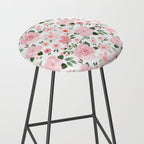 Blush Pink Floral Blooms Stool Gallery Image 2