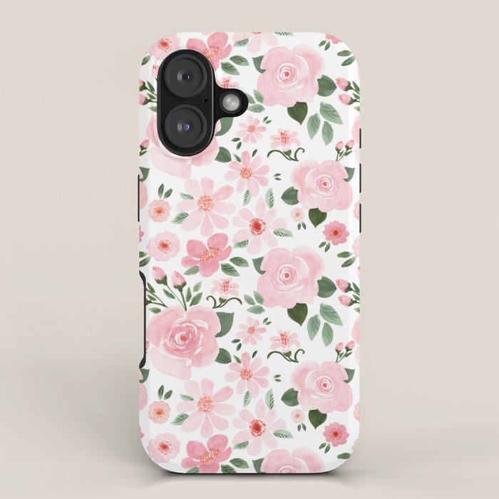 Blush Pink Floral Blooms iPhone Case Gallery Image 1