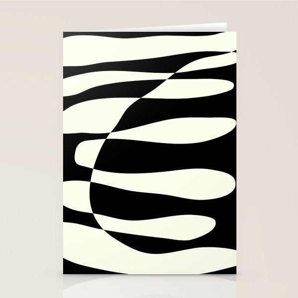 Abstract Composition in Black and White Stationery Card Gallery Image 2