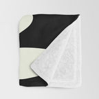 Abstract Composition in Black and White Throw Blanket Gallery Image 3