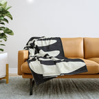 Abstract Composition in Black and White Throw Blanket Gallery Image 1