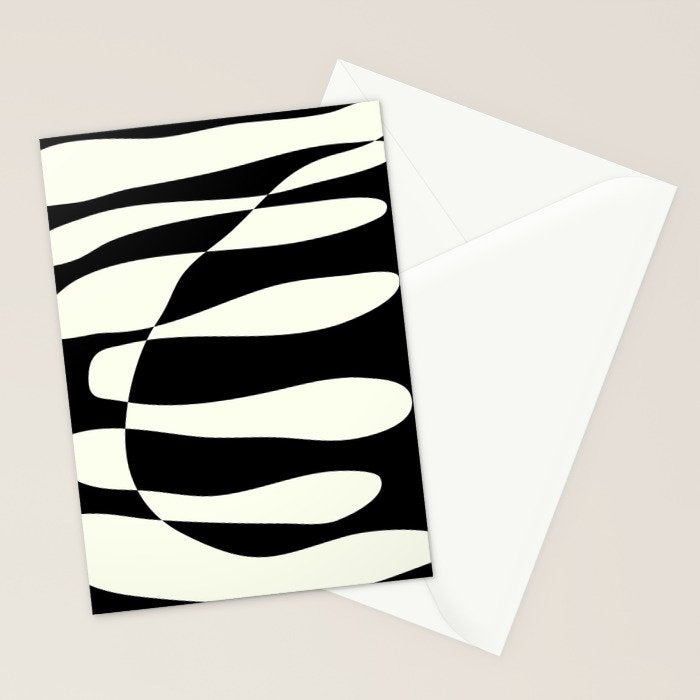 Abstract Composition in Black and White Stationery Card Gallery Image 2