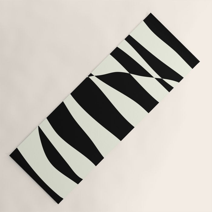 Abstract Composition in Black and White Yoga Mat Gallery Image 1