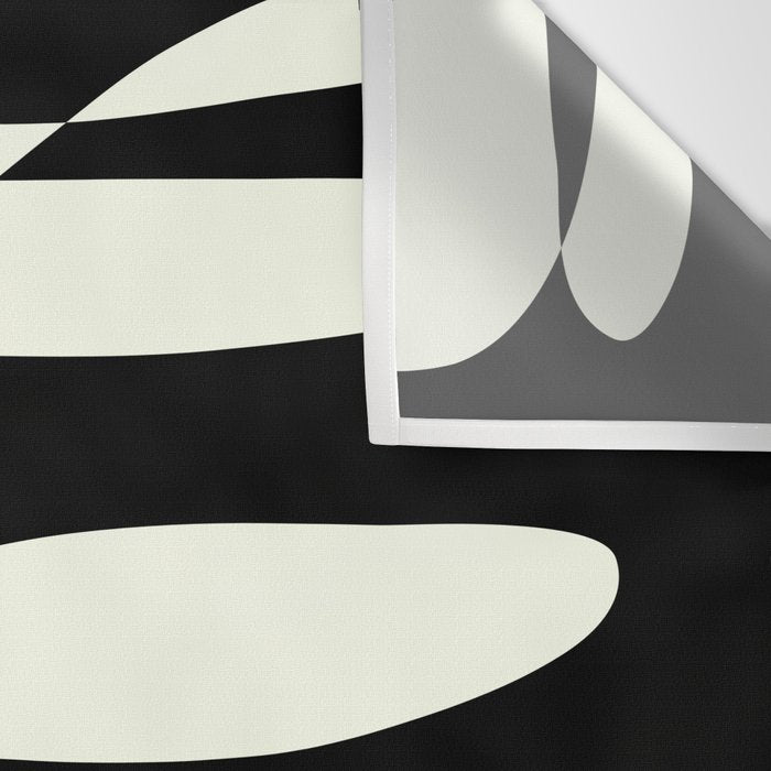 Abstract Composition in Black and White Wall Tapestry Gallery Image 3
