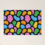 Colorful smiling happy face cartoon pattern Welcome Mat Gallery Image 1