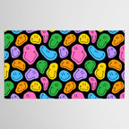 Colorful smiling happy face cartoon pattern Tablecloth Gallery Image 2