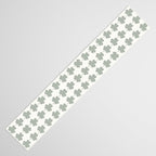 Clovers XXXIV Neutral Green Botanical Pattern Table Runner Gallery Image 3