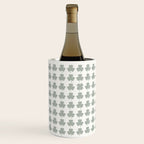 Clovers XXXIV Neutral Green Botanical Pattern Wine Chiller Gallery Image 3