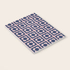Scandi Flower Minimalist Mid Century Floral Pattern in Pink, White, and Navy Blue Notebook Gallery Image 3