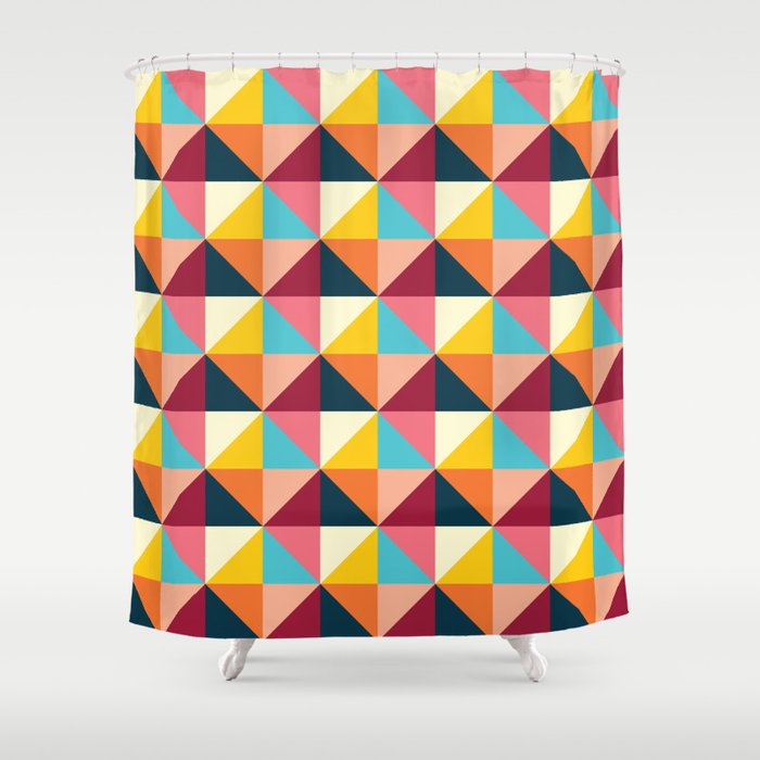 Colorful Houses Shower Curtain Gallery Image 1