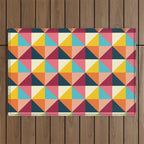 Colorful Houses Outdoor Rug Gallery Image 1