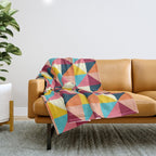 Colorful Houses Throw Blanket Gallery Image 1