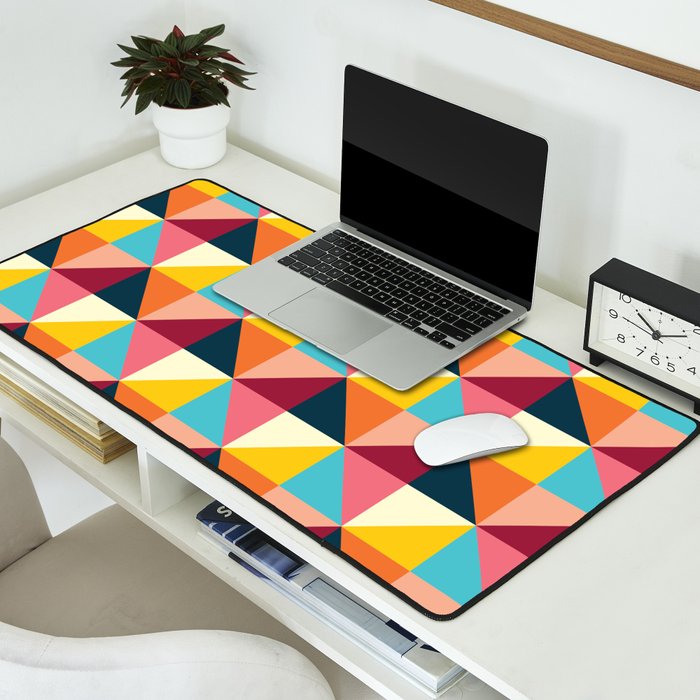 Colorful Houses Desk Mat Gallery Image 2