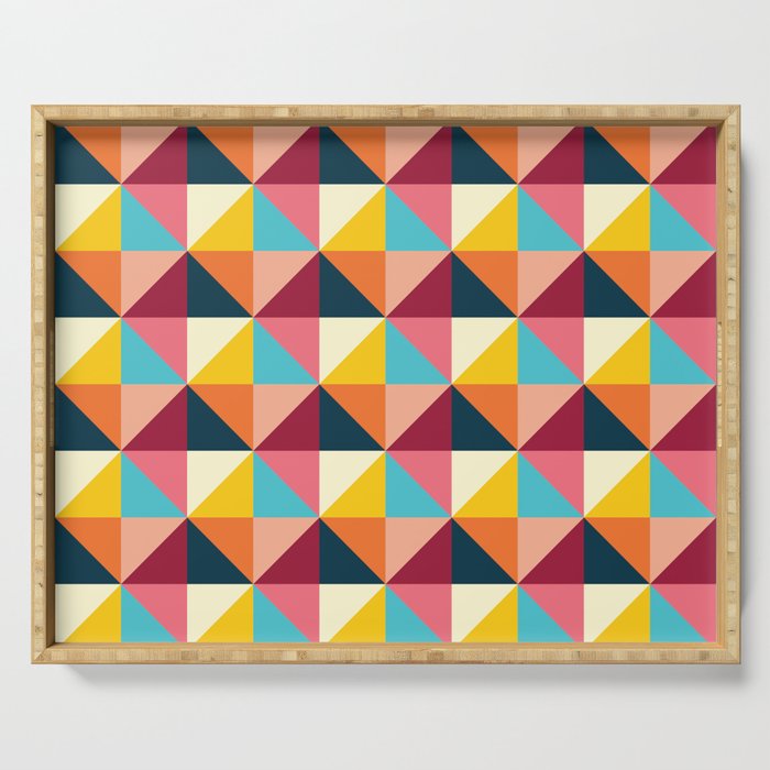 Colorful Houses Serving Tray Gallery Image 1