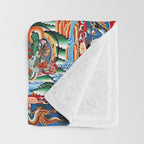 Tibetan Buddhist Vajrayana Teachings Thangka Throw Blanket Gallery Image 3