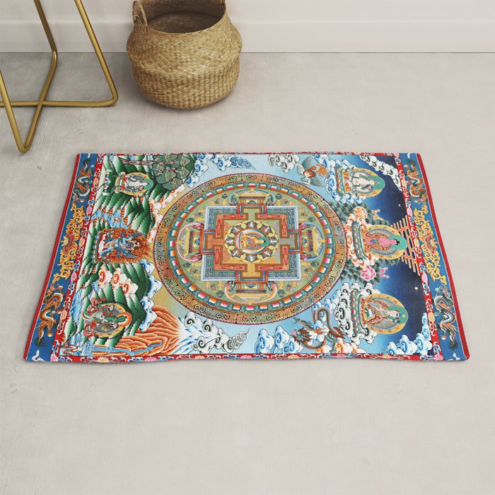 Tibetan Buddhist Vajrayana Teachings Thangka Rug Gallery Image 1
