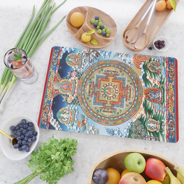 Tibetan Buddhist Vajrayana Teachings Thangka Cutting Board Gallery Image 2