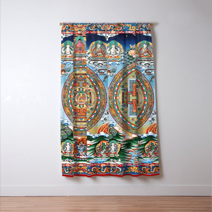 Tibetan Buddhist Vajrayana Teachings Thangka Window Curtain Gallery Image 3