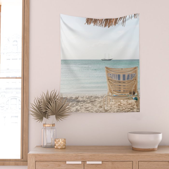 Summer Holiday Beach Photo | Aruba Island Ocean View Art Print | Caribbean Nature Travel Photography Wall Tapestry Gallery Image 2