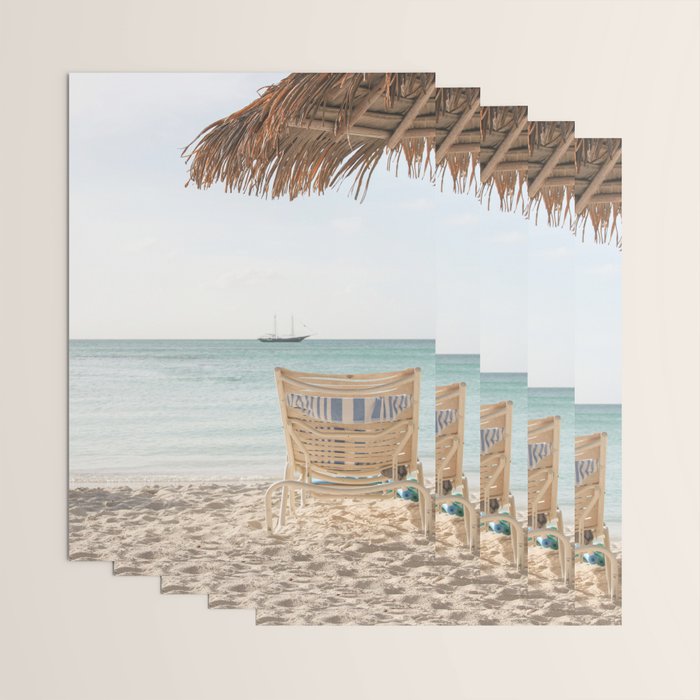 Summer Holiday Beach Photo | Aruba Island Ocean View Art Print | Caribbean Nature Travel Photography Wrapping Paper Gallery Image 3