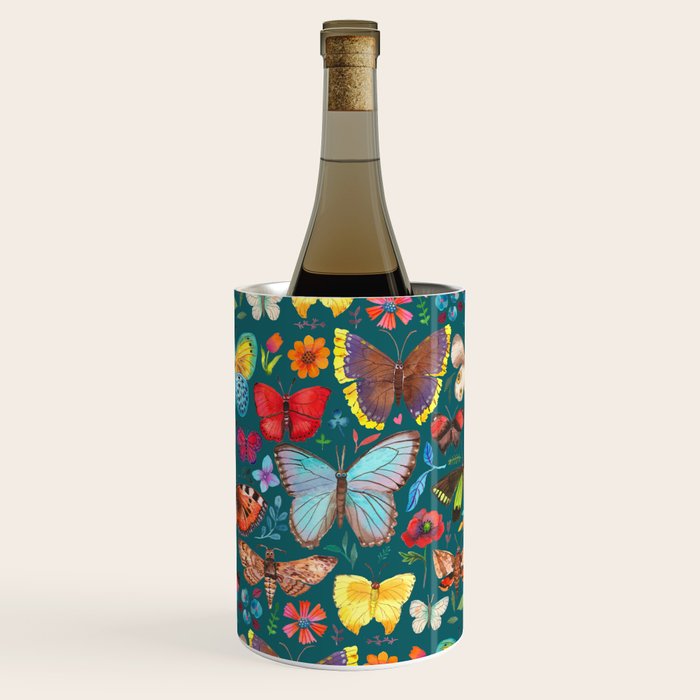 Cutie Butterfly Family - darkbg Wine Chiller Gallery Image 1