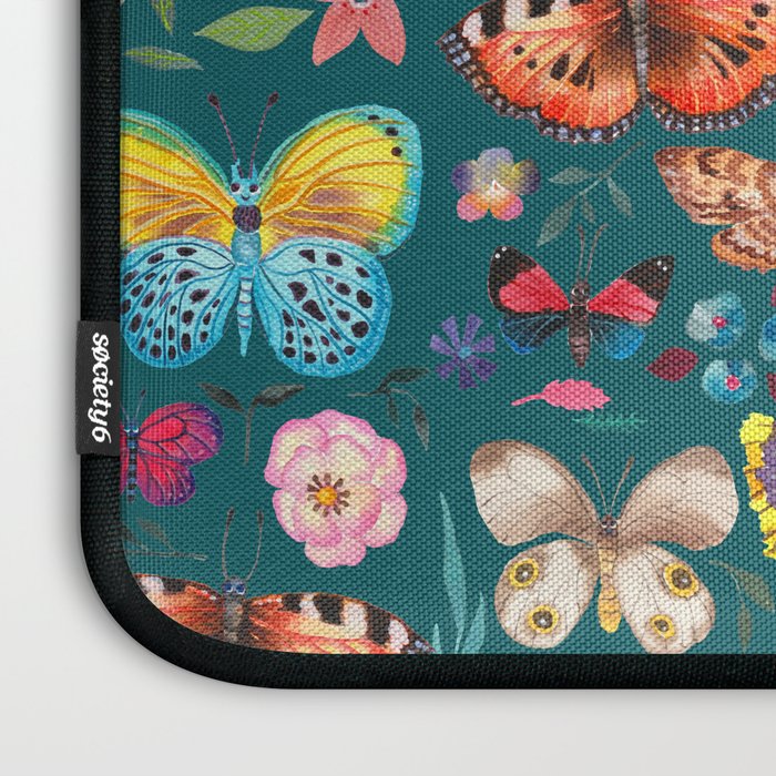 Cutie Butterfly Family - darkbg Laptop Sleeve Gallery Image 3